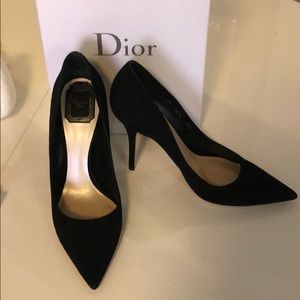 AUTHENTIC Dior black suede heels